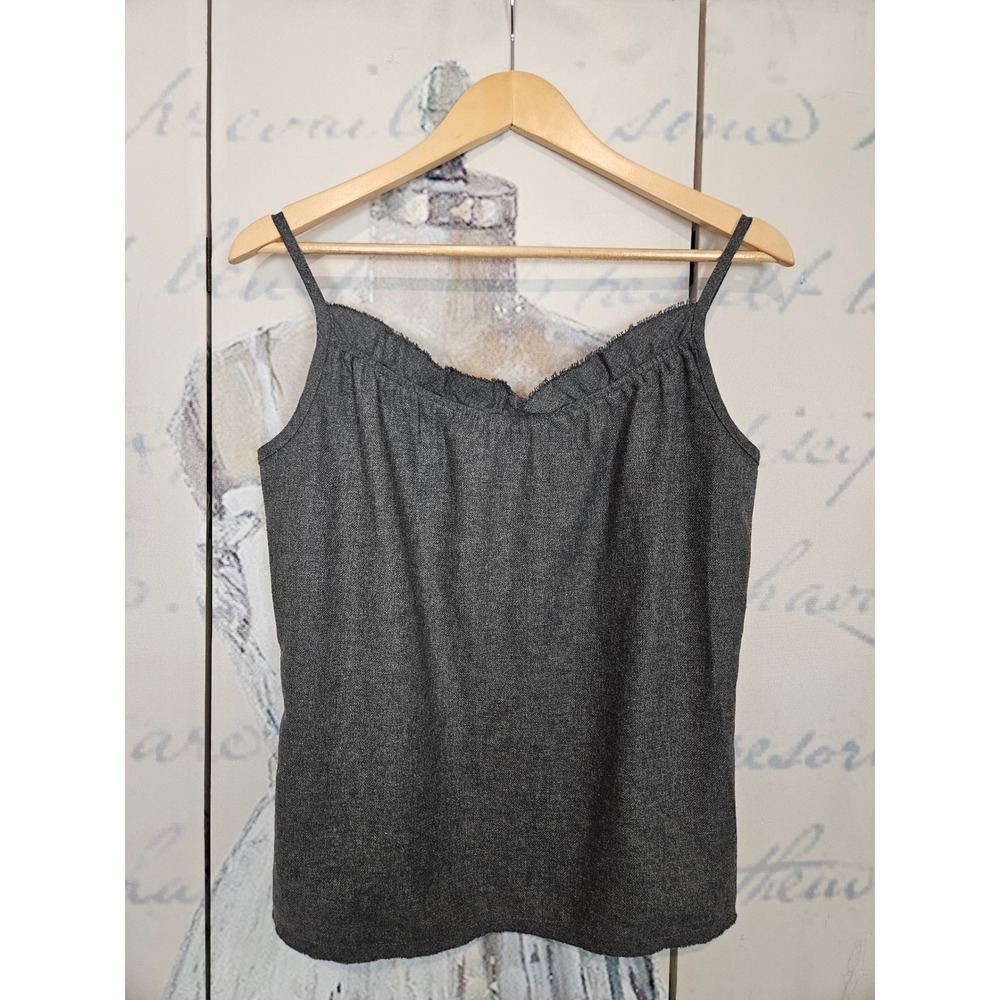 Eileen Fisher Camisole Top PS Grey Wool‎ Blend Italian Fabric Minimalist Tank